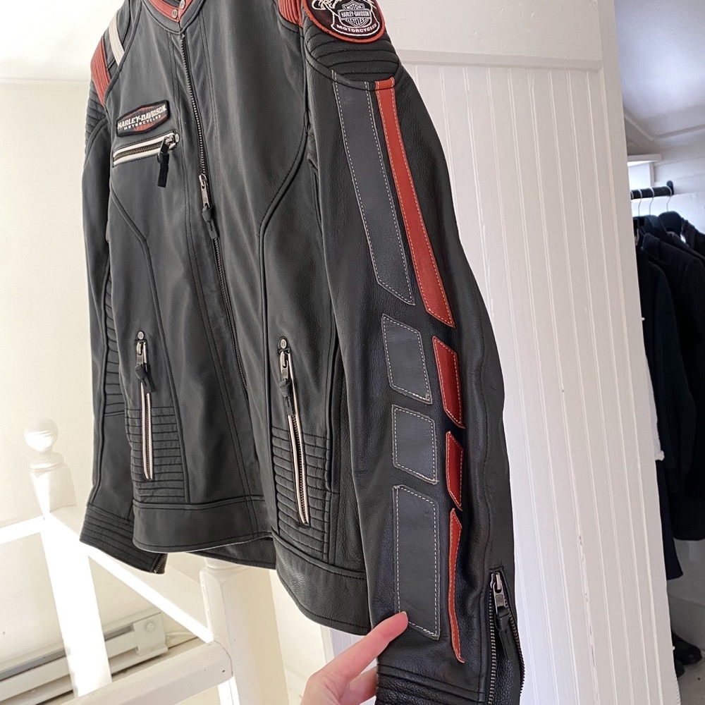 Harley Davidson Boxford Leather Motorcycle Jacket - Picture 6 of 10